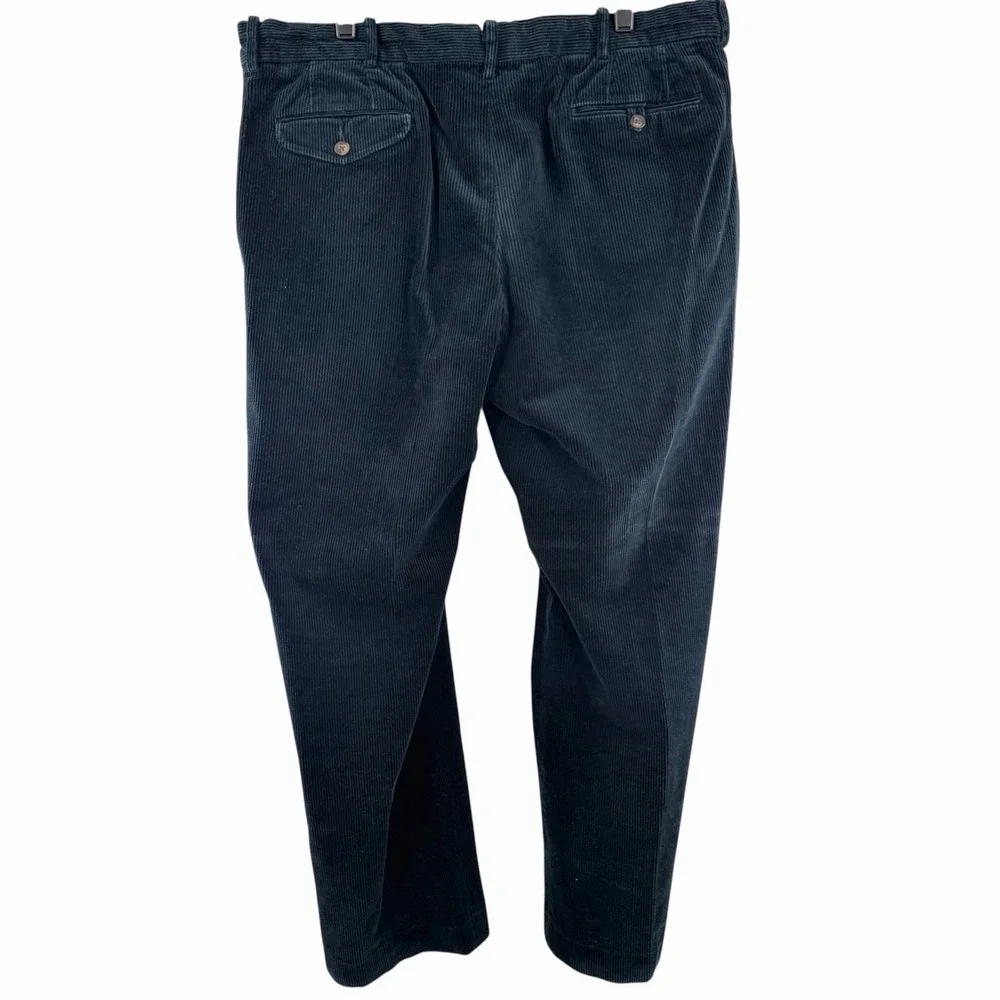 Polo Ralph‎ Lauren Trousers Mens W38 L30 Navy Corduroy Pants Fine Tailoring Cord